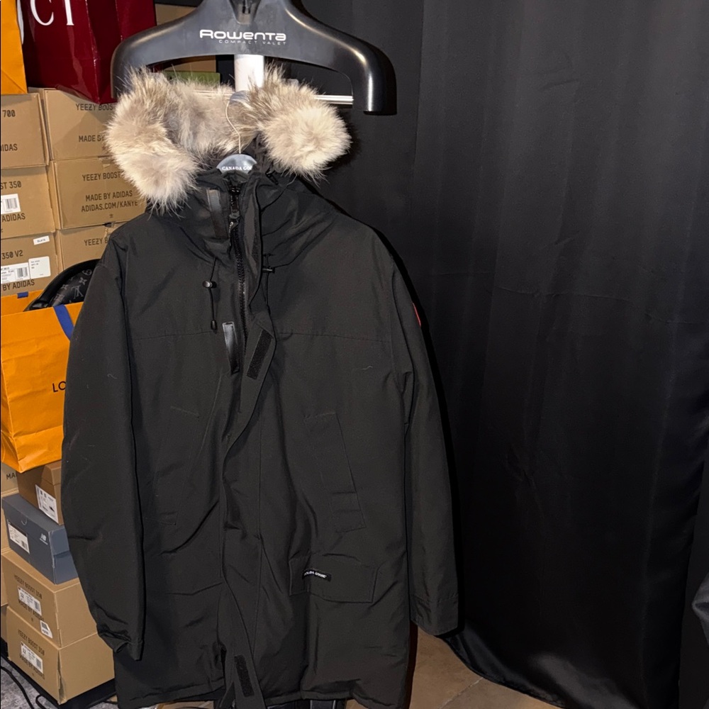 Canada Goose Black Puffer Jacket with Fur Hood